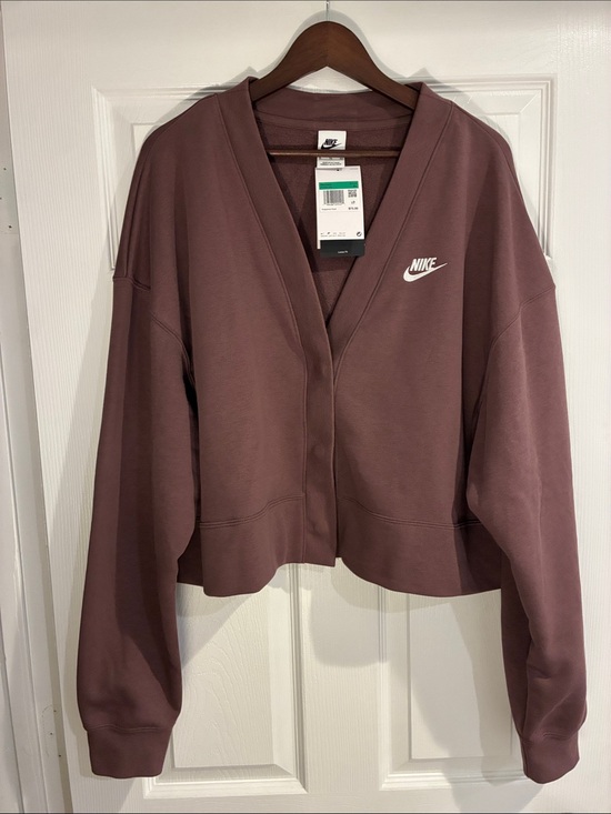 Nike Sweaters - Nike Women's Mauve Cropped Cardigan Sweater